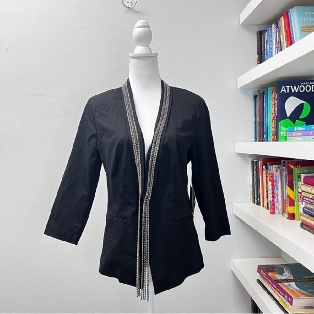 Rock Republic Black Rhinestone detailed Blazer sz 14 NWT